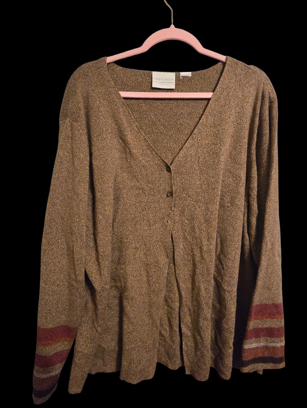 Vintage | Brown V-Neck Button Cardigan Sweater